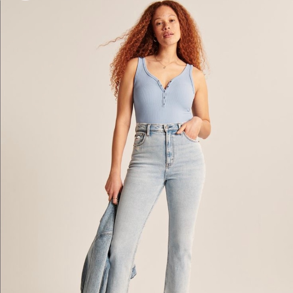 Abercrombie & Fitch Henley Bodysuit Soft A&F Size Small
